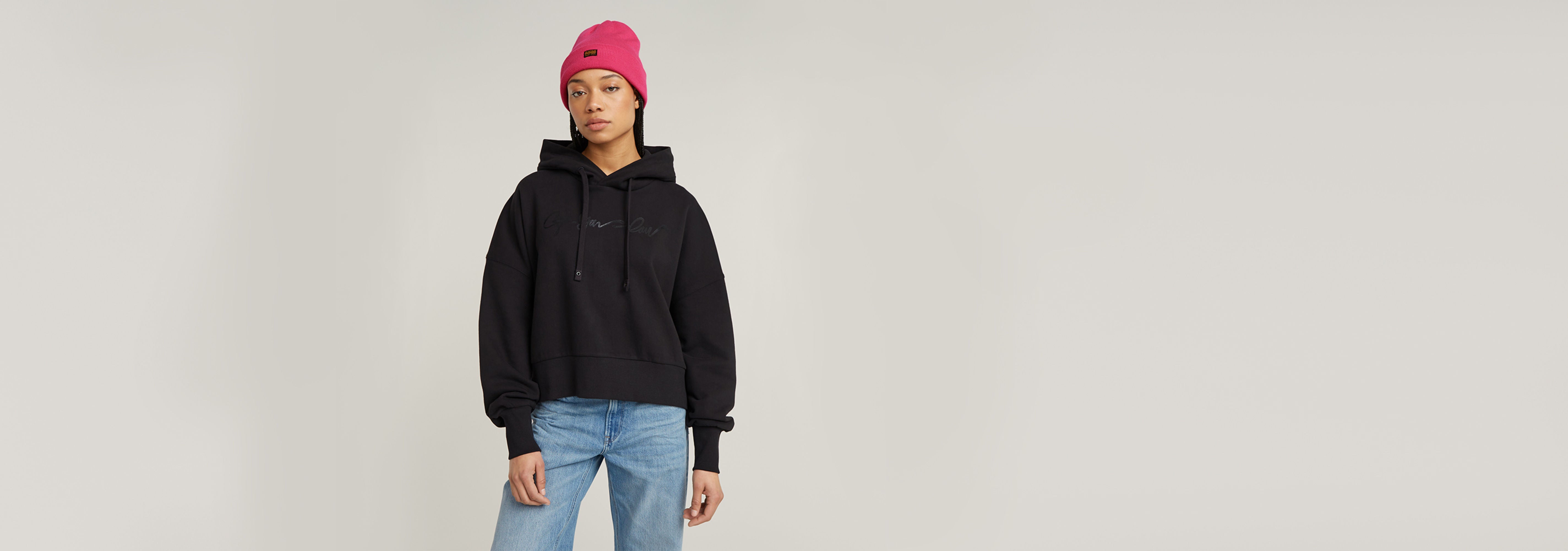 Suéter G-Script Oversized Hooded