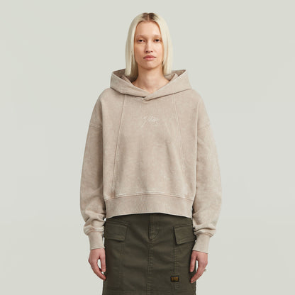 Suéter Washed A Line Script con capucha