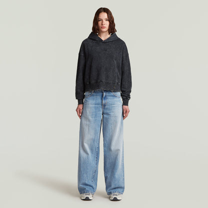 Suéter Washed A Line Script con capucha
