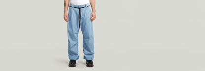 Jeans denim 3D plisados