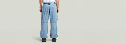 Jeans denim 3D plisados