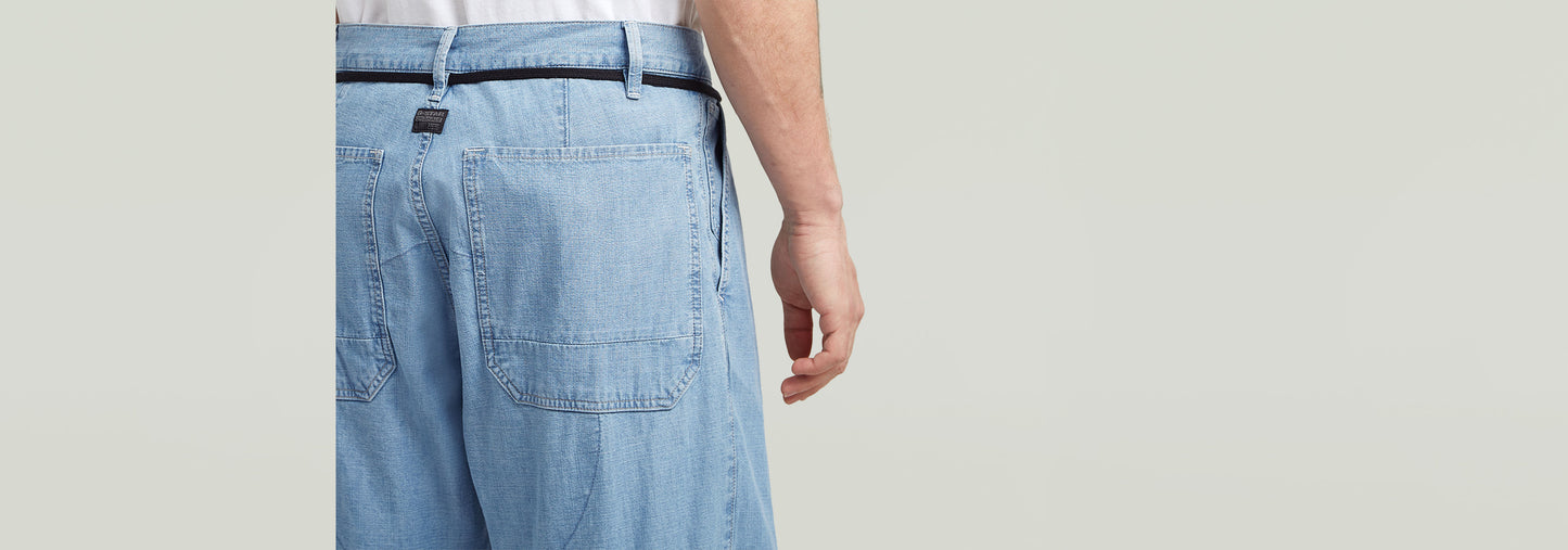 Jeans denim 3D plisados