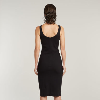 Vestido asimétrico con cremallera