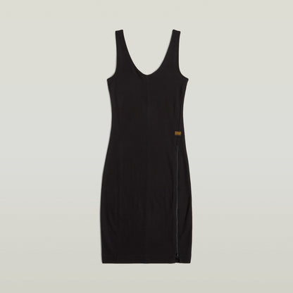 Vestido asimétrico con cremallera
