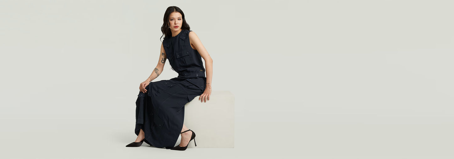 Vestido Long Pocket