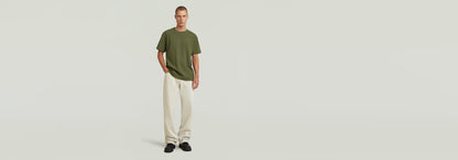 Waffle True Regular T-Shirt worn by a model, featuring a classic round neck and comfortable fit.